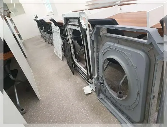 스탠드 에어컨 청소 작업 사진